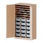 Bastelschrank, 5 OH, 2-türiger Schrank mit 15 hohen Boxen, B/H/T 104,5x190x65cm 